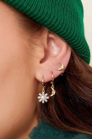 Earrings moon - Sparkle collection Gold Color Copper h5 Picture3